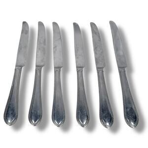 Reed & Barton Flatware Dinner Knives Tanglewood Tradition Stainless‎ Steel Lot 6